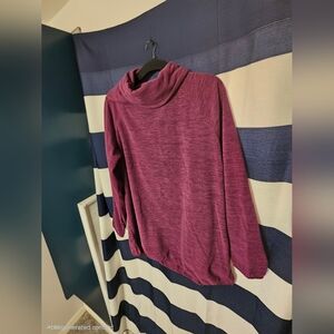 Tek Gear Essential Gear Pullover Sweatshirt 2X Purple Cowl Neck Athleisure